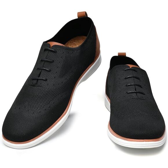 Men\'s Casual Mesh Fashion Sneakers - Comfortable Slip-On Oxfords, Size 12